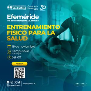 Afiche Efeméride Día del Fisioterapeuta Ecuatoriano: 